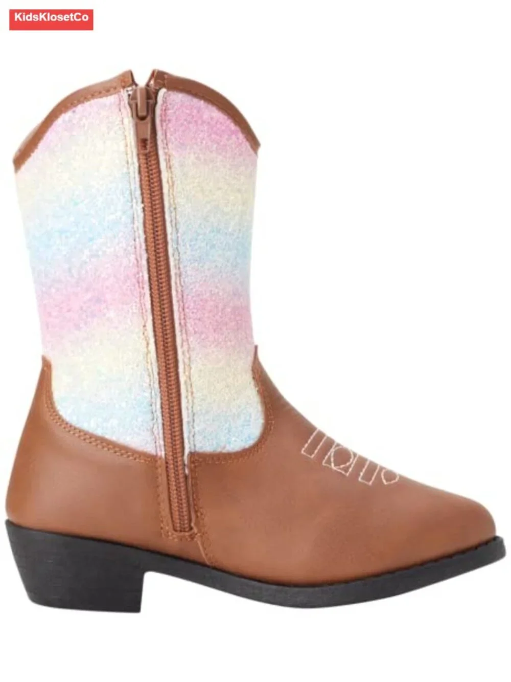 Toddler Girls' Western Cowboy Boots - Faux Leather Booties